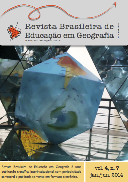					Visualizar v. 4 n. 7 (2014): Revista Brasileira de Educação em Geografia
				